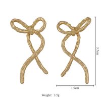 1 Pair Elegant Vacation Bow Knot Plating Alloy Gold Plated Silver Plated Ear Studs main image 3