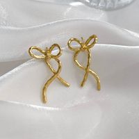 1 Pair Elegant Vacation Bow Knot Plating Alloy Gold Plated Silver Plated Ear Studs main image 8
