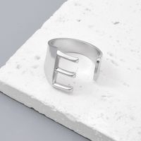 Simple Style Letter Ferroalloy (201 Stainless Steel) Open Rings In Bulk sku image 5