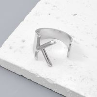 Simple Style Letter Ferroalloy (201 Stainless Steel) Open Rings In Bulk sku image 11