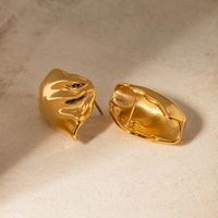 1 Pair IG Style Modern Style Classic Style Irregular Solid Color 316 Stainless Steel  18K Gold Plated Ear Studs main image 3