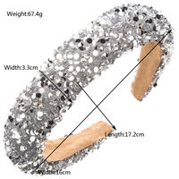 Women's Elegant Lady Modern Style Geometric Cloth Rhinestone Inlay Sequins Rhinestones Hair Band main image 2