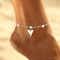 Luxurious Sexy Round Heart Shape 304 Stainless Steel Plating 18K Gold Plated Women's Anklet main image 4