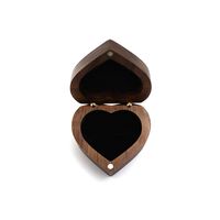 Elegant Heart Shape Wood Jewelry Boxes sku image 2