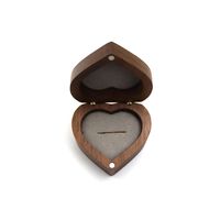 Elegant Heart Shape Wood Jewelry Boxes sku image 1