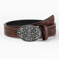 Vintage Style Classic Style Color Block Pu Leather Plating Inlay Turquoise Women's Leather Belts main image 5