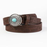 Vintage Style Classic Style Color Block Pu Leather Plating Inlay Turquoise Women's Leather Belts main image 6