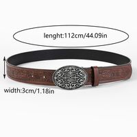 Vintage Style Classic Style Color Block Pu Leather Plating Inlay Turquoise Women's Leather Belts sku image 3