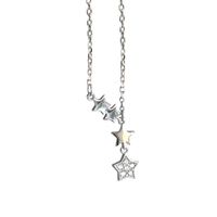 Copper Silver Plated Sweet Simple Style Plating Star Pendant Necklace main image 6