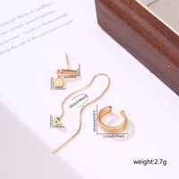 3 Pieces Simple Style Classic Style Solid Color Inlay Copper Zircon Ear Studs main image 3