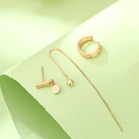 3 Pieces Simple Style Classic Style Solid Color Inlay Copper Zircon Ear Studs main image 4
