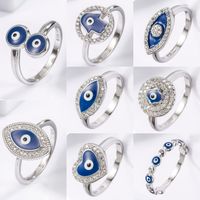 Sterling Silver White Gold Plated Casual Classical Funny Plating Inlay Snake Zircon Rings main image 11