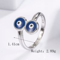 Sterling Silver White Gold Plated Casual Classical Funny Plating Inlay Snake Zircon Rings sku image 4