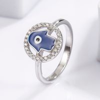 Sterling Silver White Gold Plated Casual Classical Funny Plating Inlay Snake Zircon Rings main image 5