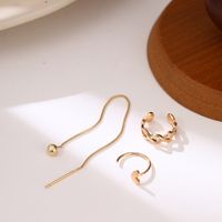 3 Pieces Simple Style Classic Style Solid Color Inlay Copper Zircon Ear Studs main image 6