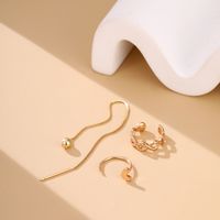 3 Pieces Simple Style Classic Style Solid Color Inlay Copper Zircon Ear Studs main image 5