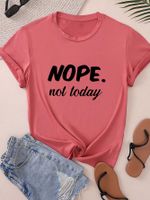 Women's T-shirt Short Sleeve T-Shirts Round Casual Letter main image 5