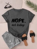 Women's T-shirt Short Sleeve T-Shirts Round Casual Letter main image 6