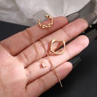 3 Pieces Simple Style Classic Style Solid Color Inlay Copper Zircon Ear Studs main image 10