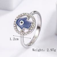Sterling Silver White Gold Plated Casual Classical Funny Plating Inlay Snake Zircon Rings sku image 14