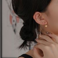 3 Pieces Simple Style Classic Style Solid Color Inlay Copper Zircon Ear Studs sku image 3