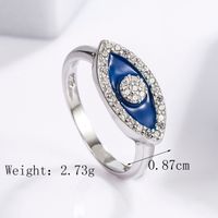 Sterling Silver White Gold Plated Casual Classical Funny Plating Inlay Snake Zircon Rings sku image 8