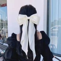 Foreign Trade Hot Selling Adult Retro Printed Large Ribbon Bowknot Barrettes Korean Style Elegant Back Head Spring Clip For Women sku image 3