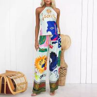 Holiday Daily Beach Women's Streetwear Sun Letter Color Block Polyester Pants Sets Pants Sets main image 1