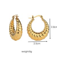 1 Pair Vintage Style U Shape Plating 304 Stainless Steel None 18K Gold Plated Ear Studs sku image 1