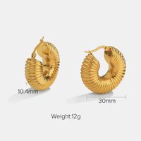 1 Pair Vintage Style U Shape Plating 304 Stainless Steel None 18K Gold Plated Ear Studs sku image 2