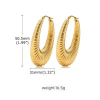 1 Pair Vintage Style U Shape Plating 304 Stainless Steel None 18K Gold Plated Ear Studs sku image 4