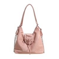 Women's Pu Solid Color Classic Style Sewing Thread Zipper Shoulder Bag sku image 4