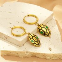 304 Stainless Steel 18K Gold Plated Simple Style Patchwork Animal Bracelets Earrings main image 5