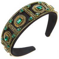 Women's Baroque Style Classic Style Korean Style Geometric Alloy Cloth Inlay Rhinestones Glass Hair Band main image 5