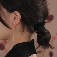 3 Pièces Style Simple Style Classique Couleur Unie Incruster Le Cuivre Zircon Boucles D'Oreilles sku image 4