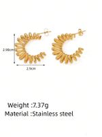 1 Pair Exaggerated Modern Style Solid Color Plating 304 Stainless Steel 18K Gold Plated Ear Studs main image 2