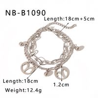 Simple Style Classic Style Round 304 Stainless Steel Bracelets In Bulk sku image 1