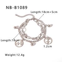 Simple Style Classic Style Round 304 Stainless Steel Bracelets In Bulk sku image 2