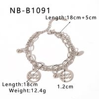 Simple Style Classic Style Round 304 Stainless Steel Bracelets In Bulk sku image 3