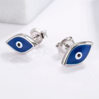 1 Piece Classical Funny Eye Octopus Plating Inlay Sterling Silver Zircon White Gold Plated Ear Studs main image 4
