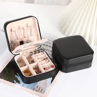Simple Style Classic Style Solid Color Pu Leather Jewelry Boxes sku image 8