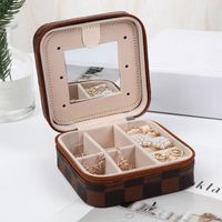 Simple Style Classic Style Solid Color Pu Leather Jewelry Boxes sku image 6