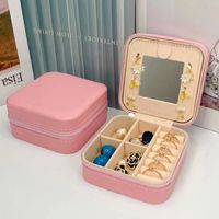 Simple Style Classic Style Solid Color Pu Leather Jewelry Boxes sku image 14