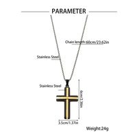 Hip-Hop Color Block 201 Stainless Steel Polishing Men's Pendant Necklace main image 4