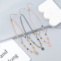 Wholesale Jewelry Vacation Simple Style Color Block Artificial Crystal Zinc Alloy Beaded main image 1