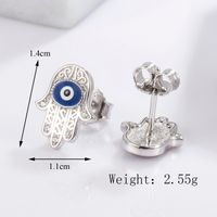 1 Pièce Classique Drôle Œil Pieuvre Placage Incruster Argent Sterling Zircon Or Blanc Plaqué Boucles D'Oreilles sku image 2