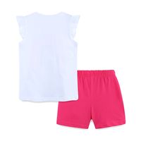 24 Summer New Girls' Short-Sleeved Suit Wholesale Children European And American Style Fashion Casual Printing Round Neck Two-Piece Set main image 4