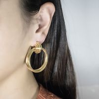 Lady Geometric Copper Plating Earrings 1 Pair main image 6