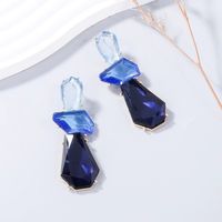 Lady Geometric Synthetic Resin Plastic Plating Artificial Gemstones Women's Earrings 1 Pair sku image 3