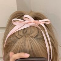 Ballet Style Double Bow Barrettes Korean Long Streamer Sweet Ribbon Braided Hair Headwear Versatile Multi-Color Hairpin main image 4